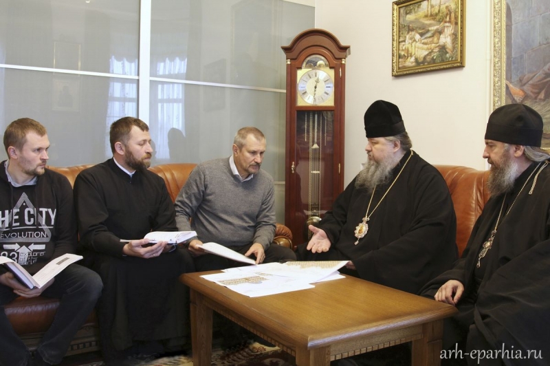 Митрополит Корнилий провел рабочую встречу с архитектором Михаило-Архангельского кафедрального собора