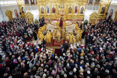 Предстоятель Русской Церкви совершил освящение Михаило-Архангельского кафедрального собора города Архангельска