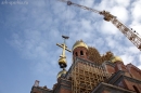Завершился подъем крестов на  малые купола  Михаило-Архангельского собора