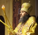 Епископ Даниил совершил Литургию в строящемся Михаило-Архангельском соборе