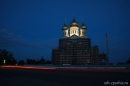 Впервые зажглись огни подсветки Михаило-Архангельского кафедрального собора в столице Поморья