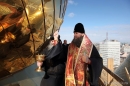 Митрополит Даниил освятил главный купол Михаило-Архангельского собора